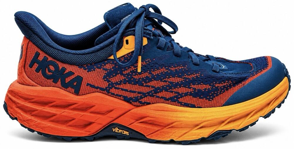 HOKA Speedgoat Women 7.5 Trail Running Shoes Blue Coral Vibram Athletic Sneakers